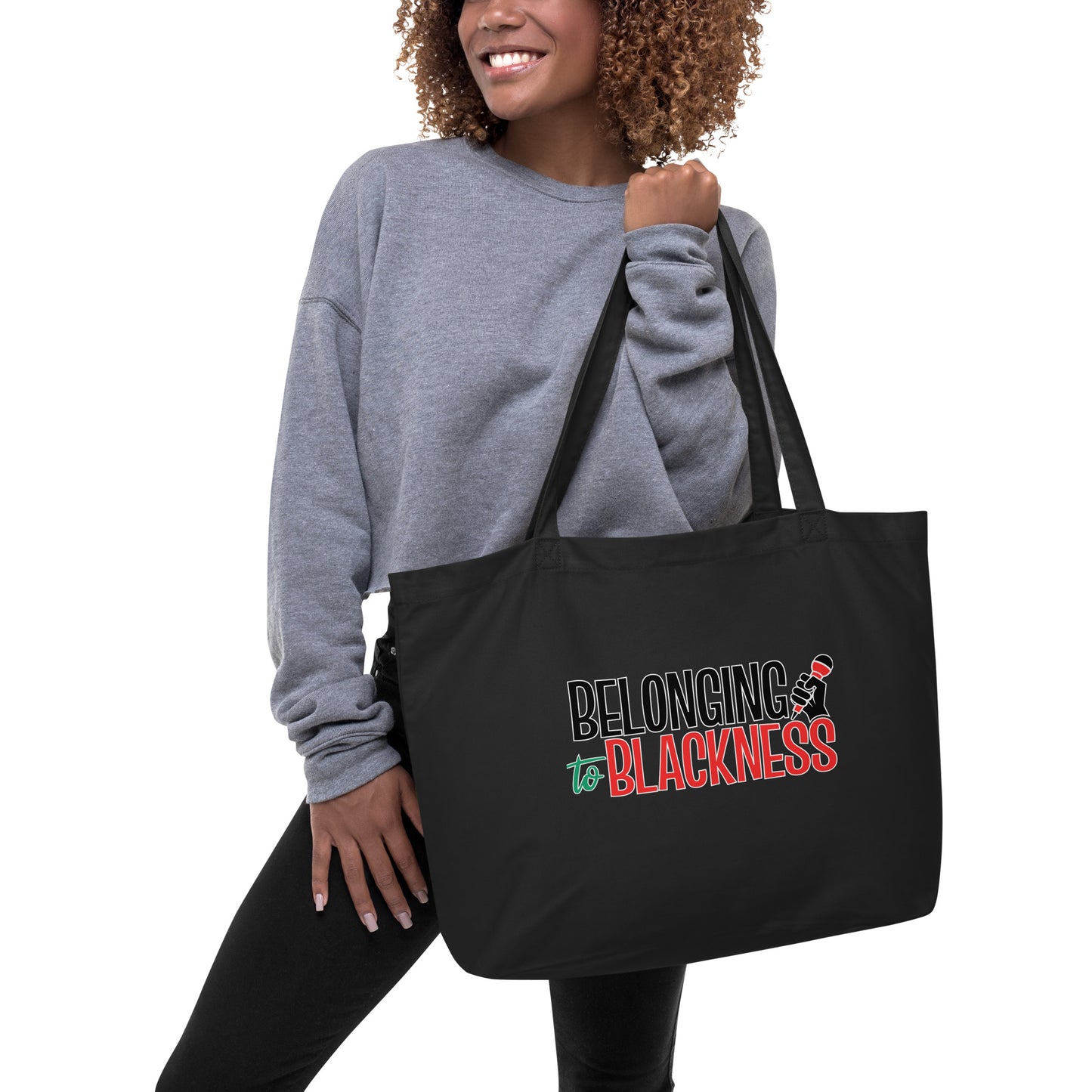 Black Large Tote Bag